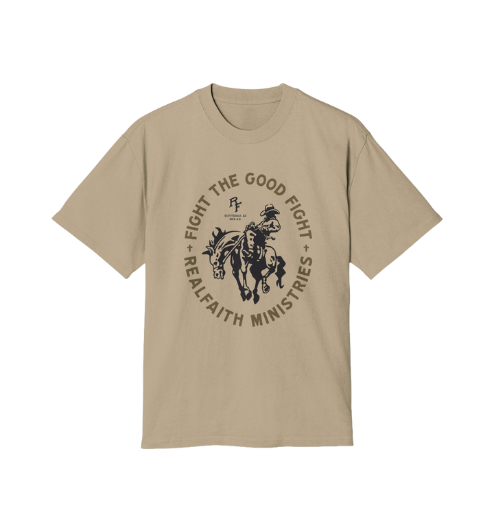 Fight the Good Fight Tee —  Vintage Cowboy Shirt