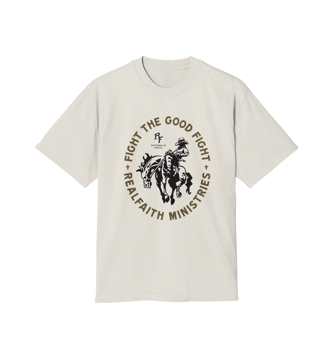 Fight the Good Fight Tee —  Vintage Cowboy Shirt