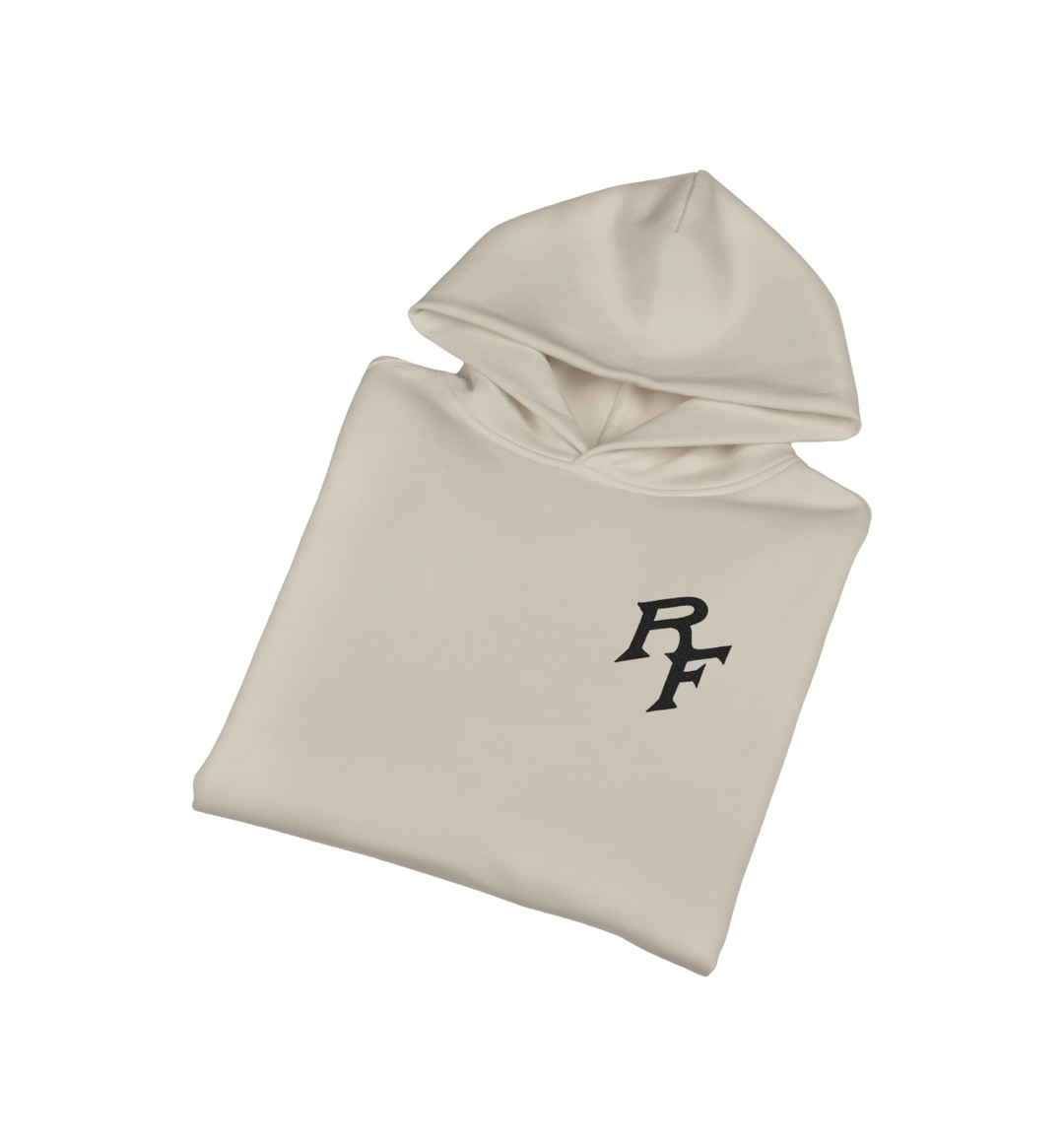 RF Monogram Relaxed Hoodie - Minimal Casual Pullover