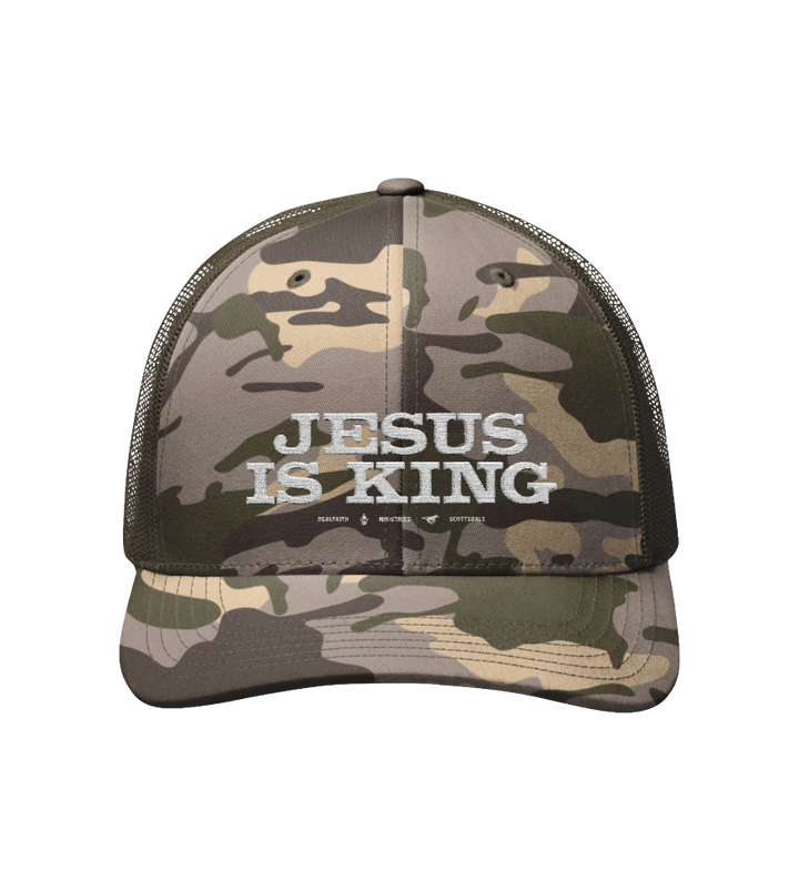 "Jesus Is King" Embroidered Trucker Hat